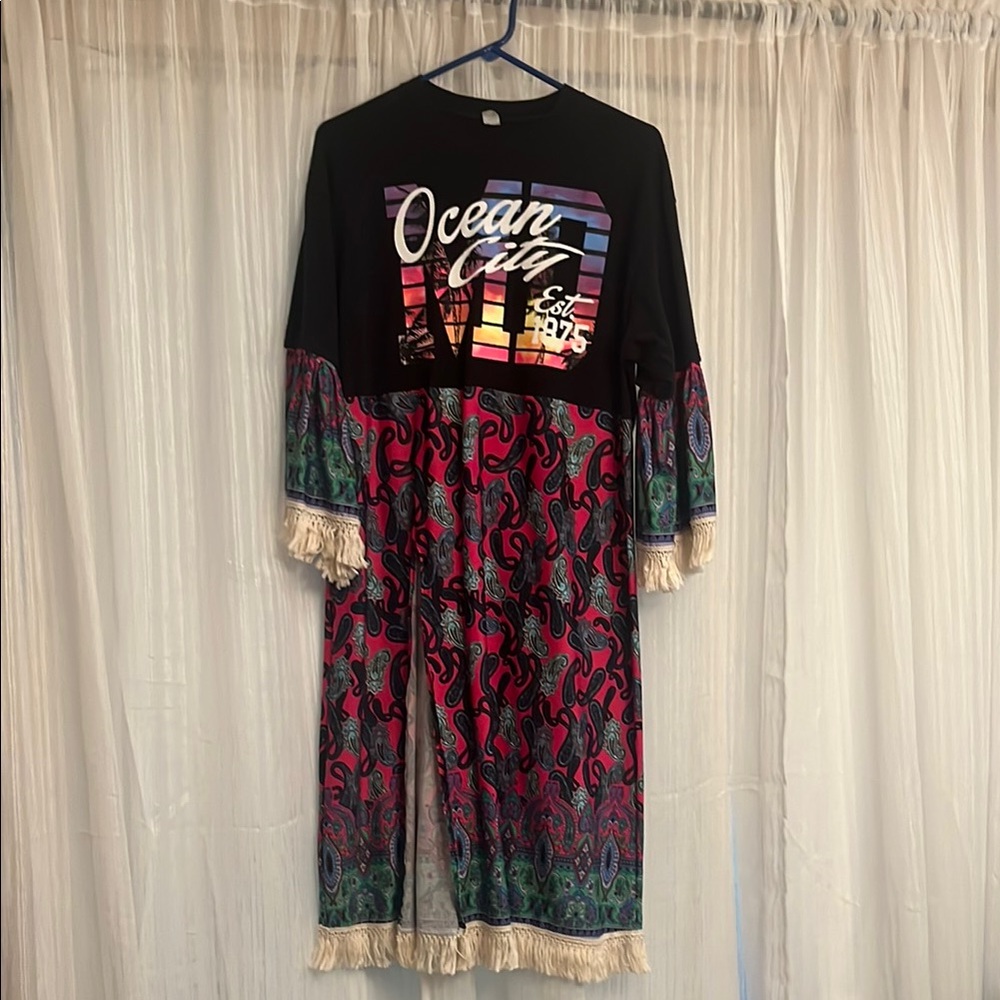 Colorful Ocean City Graphic Dress